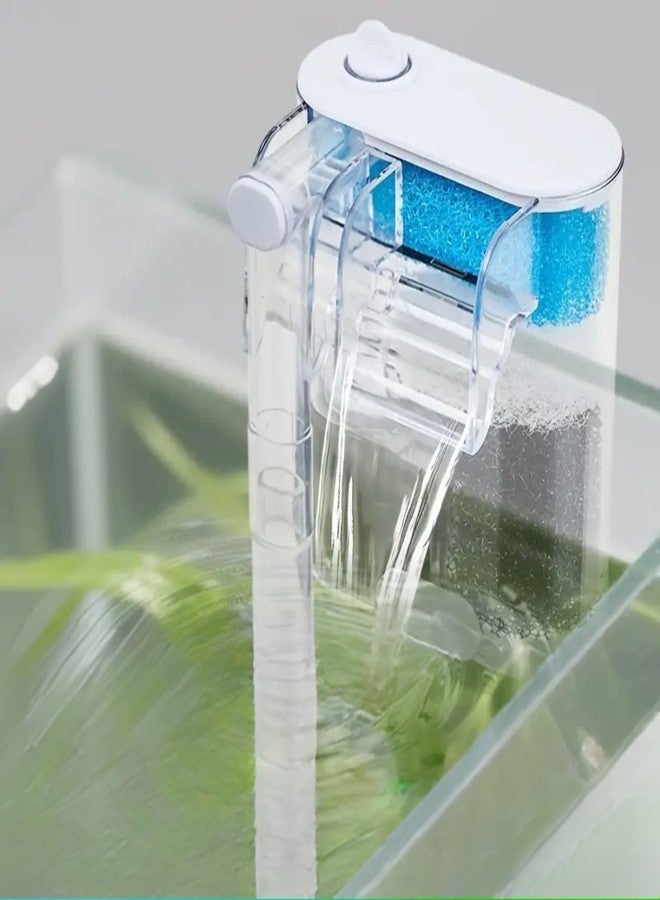 VAYINATO Nano Hang-On Back Filter for Nano Aquariums - Surface Skimmer, Multi-Layer Filtration, Flow Control - Quiet Compact Filter for Small Fish & Shrimp Tanks (Up to 40L) - Image 1